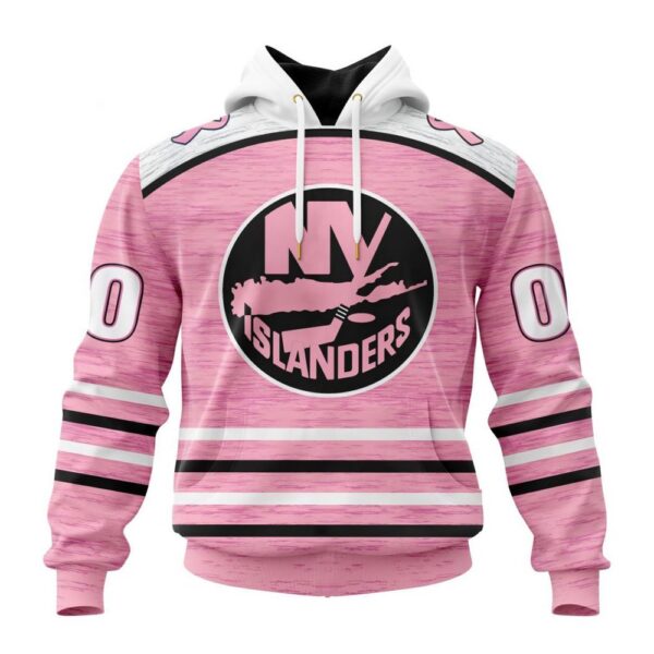 Personalized NHL New York Islanders Hoodie Special Pink Fight Breast Cancer Design Hoodie