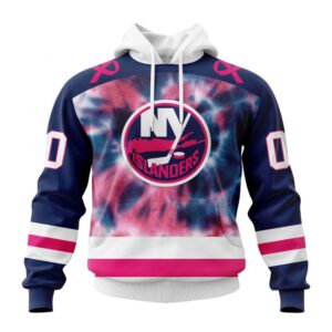 Personalized NHL New York Islanders Hoodie Special Pink October Fight Breast Cancer Hoodie 1