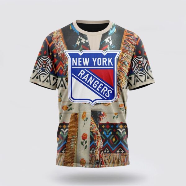 Personalized NHL New York Rangers 3D T Shirt Special Native Costume Design T Shirt