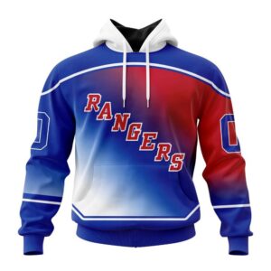 Personalized NHL New York Rangers All Over Print Hoodie New Gradient Series Concept Hoodie 1