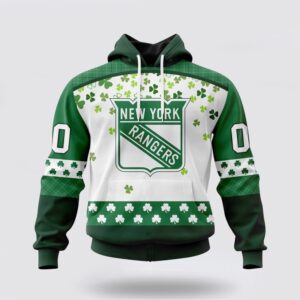 Personalized NHL New York Rangers All Over Print Hoodie Special Design For St Patrick Day Hoodie 1