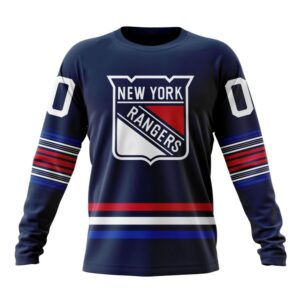 Personalized NHL New York Rangers Crewneck Sweatshirt 2024 New Alternate Kits Sweatshirt 1