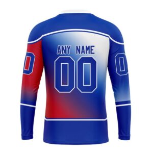 Personalized NHL New York Rangers Crewneck Sweatshirt New Gradient Series Concept 2
