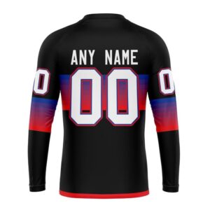 Personalized NHL New York Rangers Crewneck Sweatshirt Special Black And Gradient Design 2
