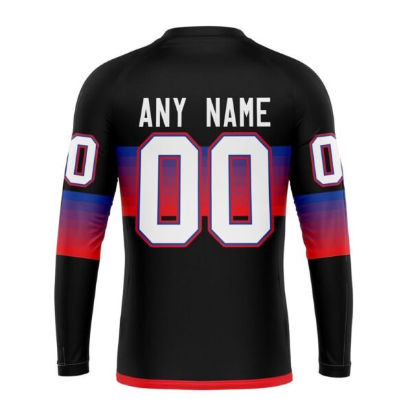 Personalized NHL New York Rangers Crewneck Sweatshirt Special Black And Gradient Design