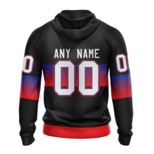 Personalized NHL New York Rangers Hoodie Special Black And Gradient Design Hoodie 2