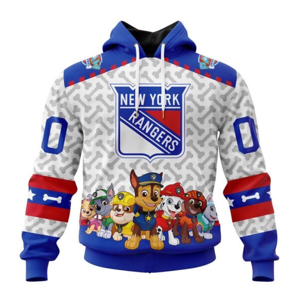 Personalized NHL New York Rangers Hoodie Special PawPatrol Design Hoodie