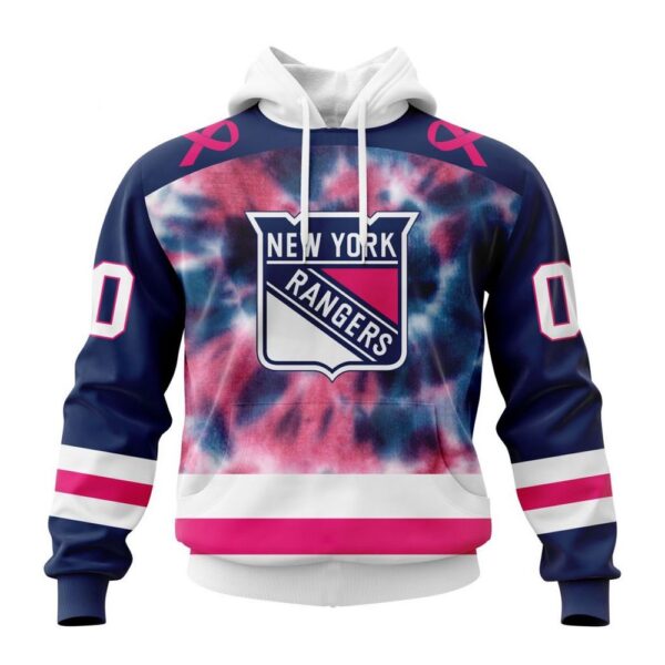 Personalized NHL New York Rangers Hoodie Special Pink October Fight Breast Cancer Hoodie