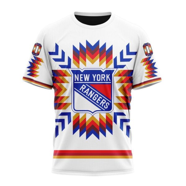 Personalized NHL New York Rangers Special Design With Native Pattern T-Shirt