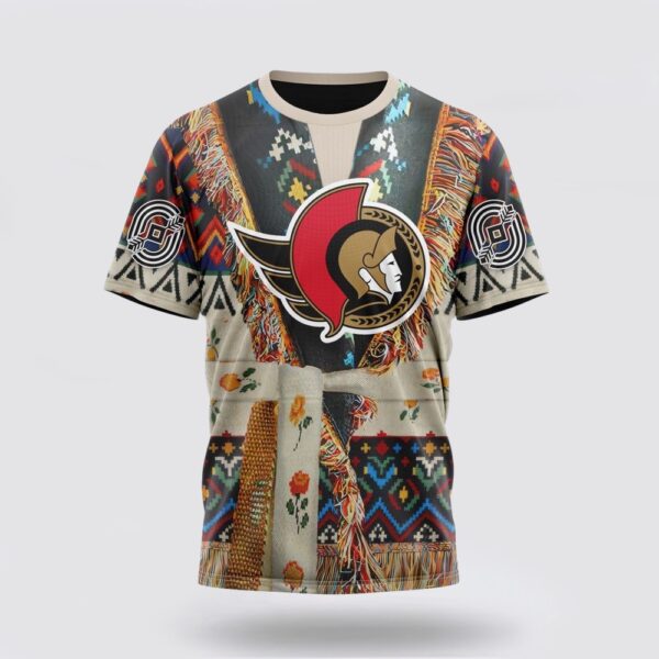 Personalized NHL Ottawa Senators 3D T Shirt Special Native Costume Design T Shirt