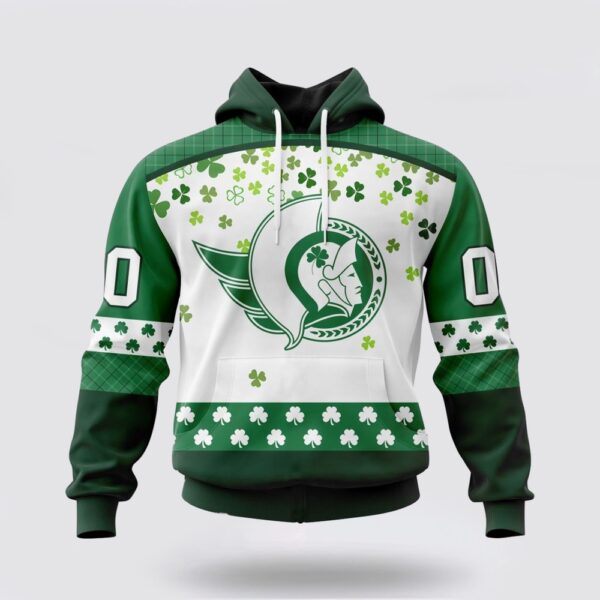 Personalized NHL Ottawa Senators All Over Print Hoodie Special Design For St Patrick Day Hoodie