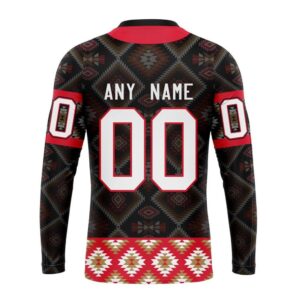 Personalized NHL Ottawa Senators Crewneck Sweatshirt Design With Native Pattern Full Printed Sweatshirt 2