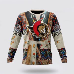Personalized NHL Ottawa Senators Crewneck Sweatshirt Specialized Special Native Costume Design Sweatshirt 1