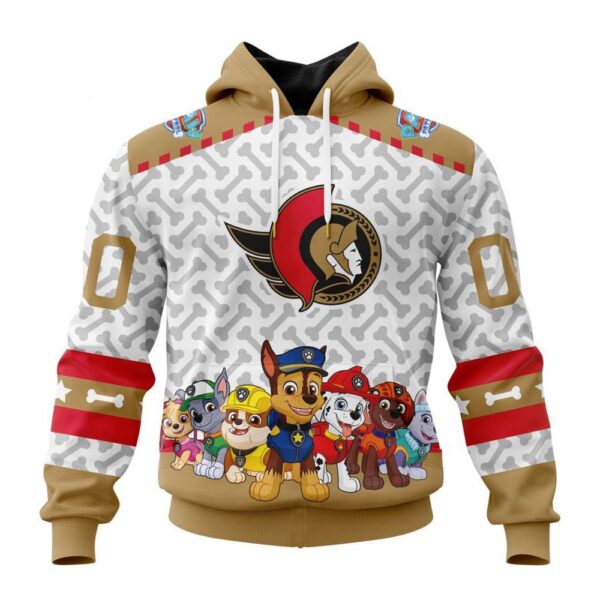 Personalized NHL Ottawa Senators Hoodie Special PawPatrol Design Hoodie