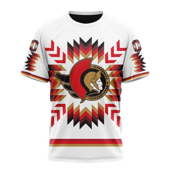 Personalized NHL Ottawa Senators Special Design With Native Pattern T-Shirt