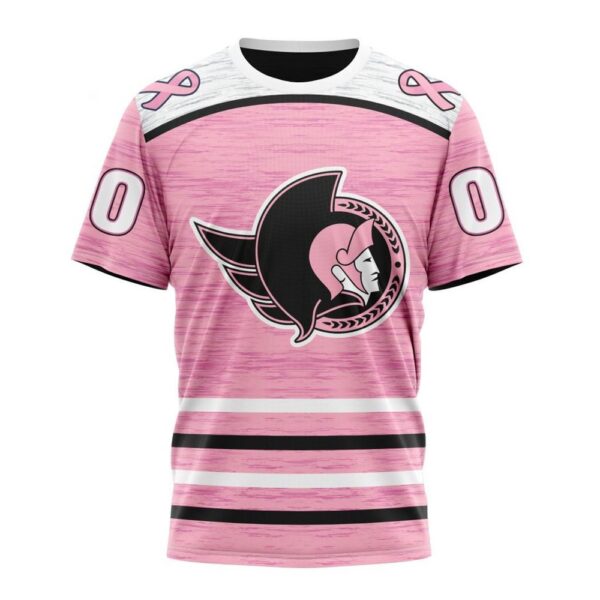 Personalized NHL Ottawa Senators T-Shirt Special Pink Fight Breast Cancer Design T-Shirt