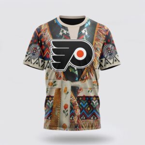 Personalized NHL Philadelphia Flyers 3D T Shirt Special Native Costume Design T Shirt 1