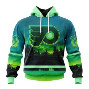 Personalized NHL Philadelphia Flyers All Over Print Hoodie Special Design With Northern Light Full Printed Hoodie 1