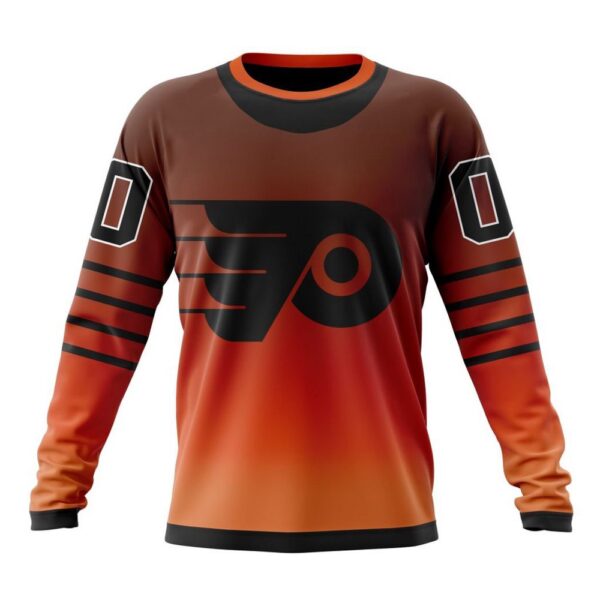 Personalized NHL Philadelphia Flyers Crewneck Sweatshirt New Gradient Series Concept