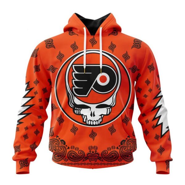 Personalized NHL Philadelphia Flyers Hoodie Special Grateful Dead Design Hoodie