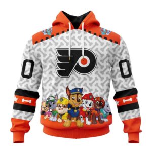 Personalized NHL Philadelphia Flyers Hoodie Special PawPatrol Design Hoodie 1