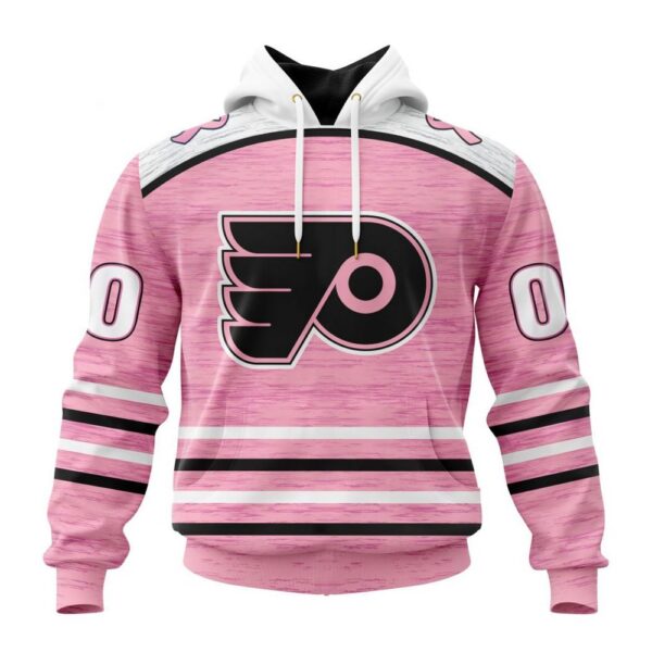 Personalized NHL Philadelphia Flyers Hoodie Special Pink Fight Breast Cancer Design Hoodie