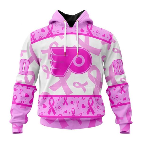 Personalized NHL Philadelphia Flyers Hoodie Special Pink October Breast Cancer Awareness Month Hoodie