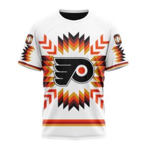 Personalized NHL Philadelphia Flyers Special Design With Native Pattern T Shirt 1