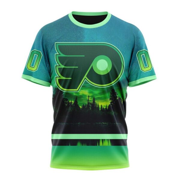 Personalized NHL Philadelphia Flyers Special Design With Northern Light Full Printed T-Shirt