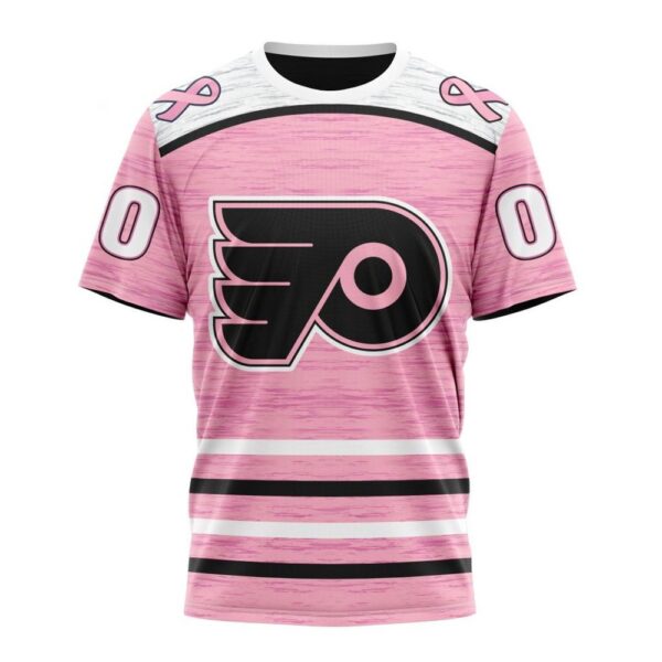 Personalized NHL Philadelphia Flyers T-Shirt Special Pink Fight Breast Cancer Design T-Shirt