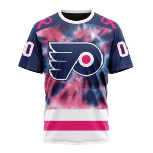 Personalized NHL Philadelphia Flyers T Shirt Special Pink October Fight Breast Cancer T Shirt 1