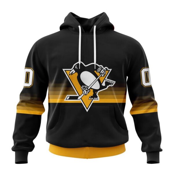 Personalized NHL Pittsburgh Penguins Hoodie Special Black And Gradient Design Hoodie