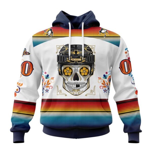 Personalized NHL Pittsburgh Penguins Hoodie Special Design For Dia De Los Muertos Hoodie