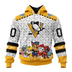 Personalized NHL Pittsburgh Penguins Hoodie Special PawPatrol Design Hoodie 1