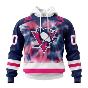 Personalized NHL Pittsburgh Penguins Hoodie Special Pink October Fight Breast Cancer Hoodie 1