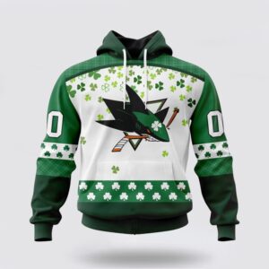 Personalized NHL San Jose Sharks All Over Print Hoodie Special Design For St Patrick Day Hoodie 1