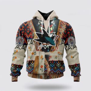 Personalized NHL San Jose Sharks All Over Print Hoodie Special Native Costume Design Hoodie 1