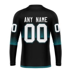 Personalized NHL San Jose Sharks Crewneck Sweatshirt Special Black And Gradient Design 2