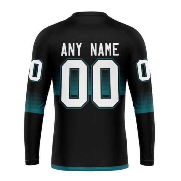 Personalized NHL San Jose Sharks Crewneck Sweatshirt Special Black And Gradient Design