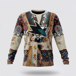 Personalized NHL San Jose Sharks Crewneck Sweatshirt Specialized Special Native Costume Design Sweatshirt 1