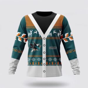 Personalized NHL San Jose Sharks Crewneck Sweatshirt Specialized Unisex Sweater For Chrismas Season Sweatshirt 1