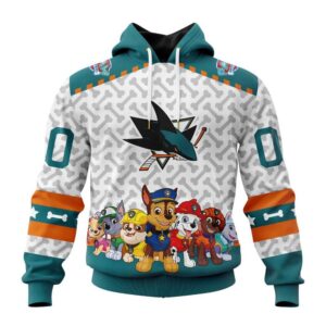 Personalized NHL San Jose Sharks Hoodie Special PawPatrol Design Hoodie 1