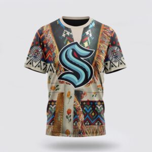 Personalized NHL Seattle Kraken 3D T Shirt Special Native Costume Design T Shirt 1