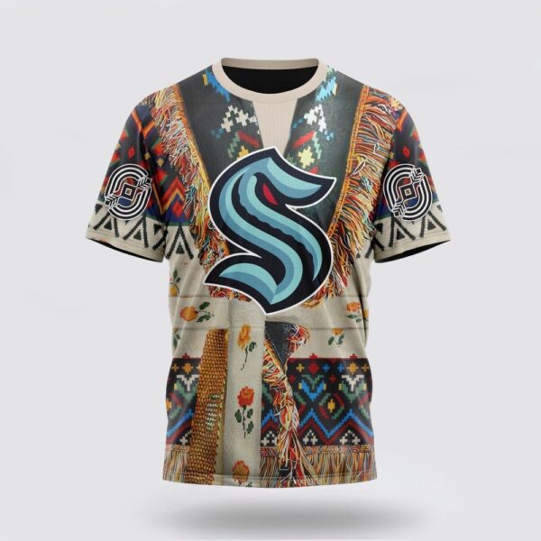 Personalized NHL Seattle Kraken 3D T Shirt Special Native Costume Design T Shirt