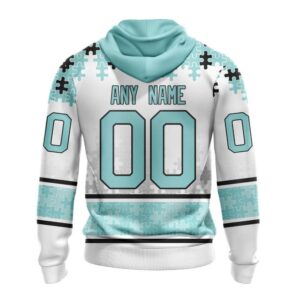 Personalized NHL Seattle Kraken All Over Print Hoodie Special Autism Awareness Design With Home Jersey Style Hoodie 2