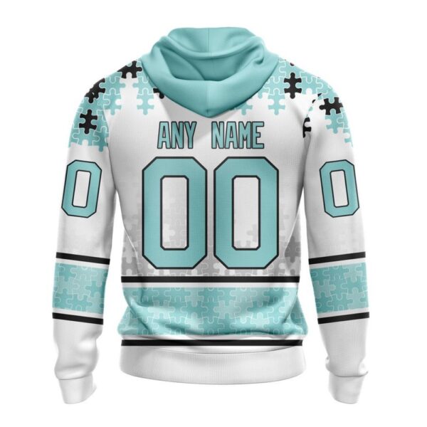 Personalized NHL Seattle Kraken All Over Print Hoodie Special Autism Awareness Design With Home Jersey Style Hoodie