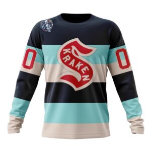 Personalized NHL Seattle Kraken Crewneck Sweatshirt 2024 Winter Classic Customized Kits Sweatshirt 1