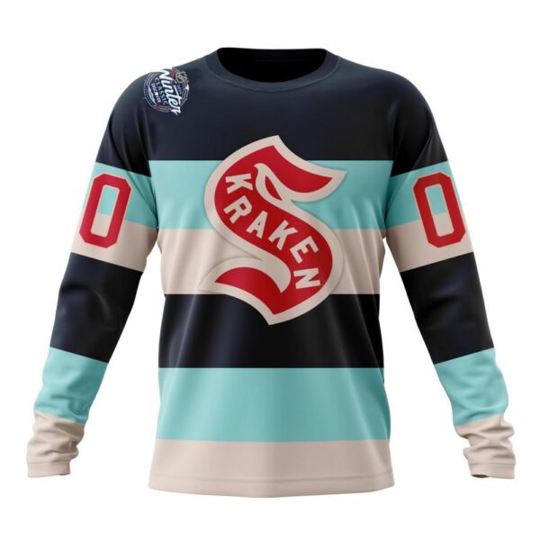 Personalized NHL Seattle Kraken Crewneck Sweatshirt 2024 Winter Classic Customized Kits Sweatshirt