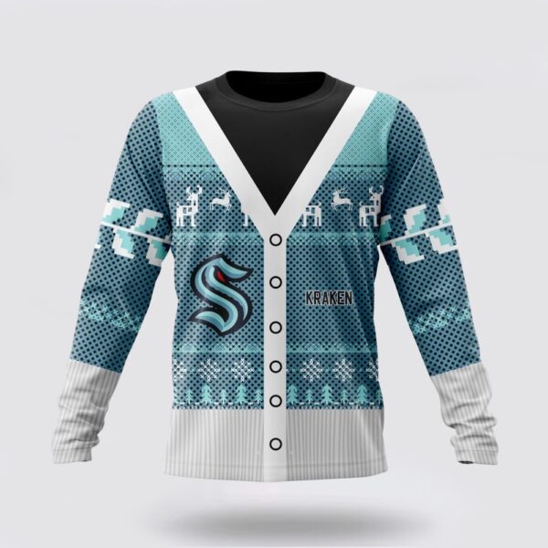 Personalized NHL Seattle Kraken Crewneck Sweatshirt Specialized Unisex Sweater For Chrismas Season Sweatshirt