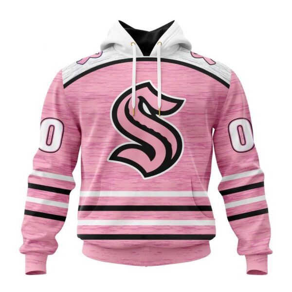 Personalized NHL Seattle Kraken Hoodie Special Pink Fight Breast Cancer Design Hoodie